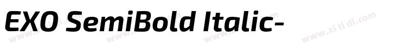 EXO SemiBold Italic字体转换